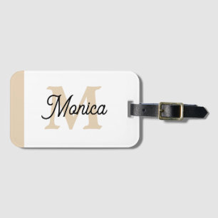 Eenvoudige Aangepaste Naam Monogram Modern Bagagelabel
