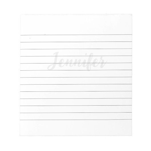 Eenvoudige aangepaste naam notitieblok (Voorkant)