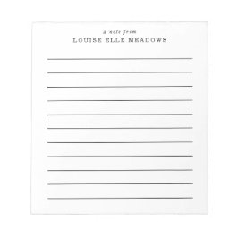 Eenvoudige aangepaste naam notitieblok