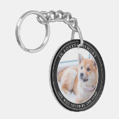 Eenvoudige aangepaste Pet Memorial-foto Sleutelhanger (Voorkant Links)