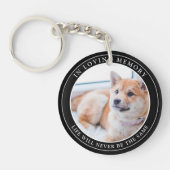 Eenvoudige aangepaste Pet Memorial-foto Sleutelhanger (Voorkant)