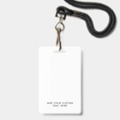 Eenvoudige aangepaste QR-code Business Logo Lanyar Badge (Achterkant met lanyard)