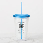 eenvoudige aangepaste QR-code jouw naam toevoegen Acryl Drinkbeker (Voorkant)
