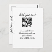 eenvoudige aangepaste QR-code jouw naam toevoegen  Briefkaart (Voorkant / Achterkant)