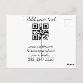 eenvoudige aangepaste QR-code jouw naam toevoegen  Briefkaart (Achterkant)