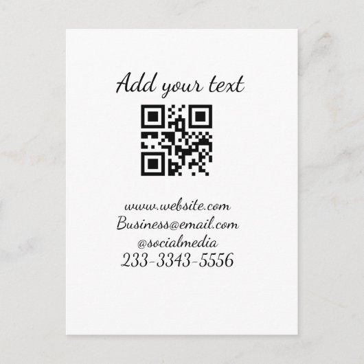 eenvoudige aangepaste QR-code jouw naam toevoegen  Briefkaart (Voorkant)