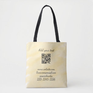 eenvoudige aangepaste QR-code jouw naam toevoegen Draagtas