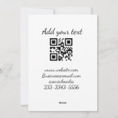 eenvoudige aangepaste QR-code jouw naam toevoegen Feestdagenkaart (Achterkant)
