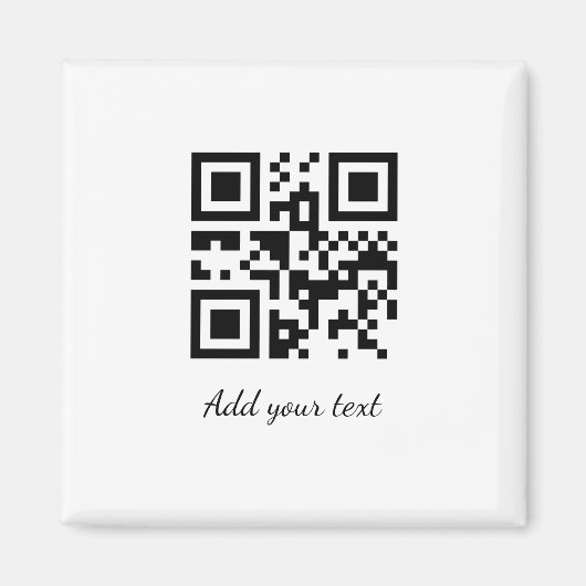 eenvoudige aangepaste QR-code jouw naam toevoegen  Magneet (Voorkant)