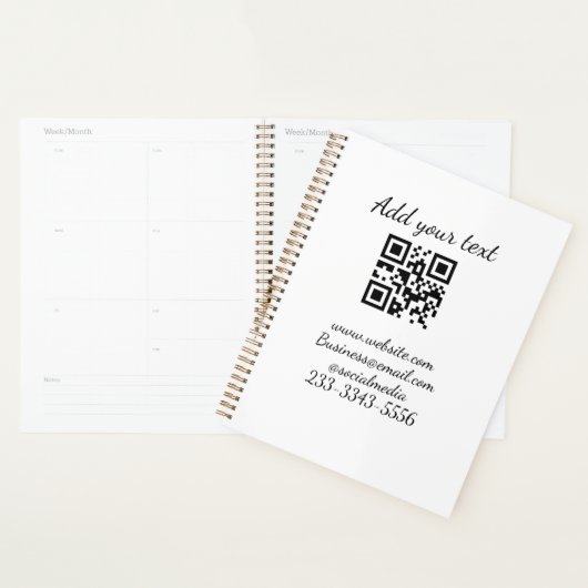 eenvoudige aangepaste QR-code jouw naam toevoegen  Planner (Display)