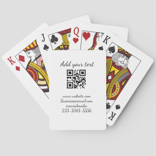 eenvoudige aangepaste QR-code jouw naam toevoegen  Pokerkaarten (Achterkant)