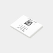 eenvoudige aangepaste QR-code jouw naam toevoegen  Post-it® Notes (Schuin)