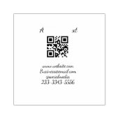 eenvoudige aangepaste QR-code jouw naam toevoegen  Rubberstempel (Afrduk)