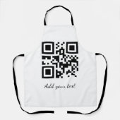 eenvoudige aangepaste QR-code jouw naam toevoegen  Schort (Voorkant)