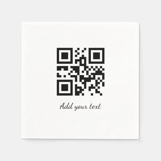 eenvoudige aangepaste QR-code jouw naam toevoegen  Servet (Voorkant)