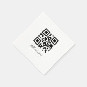 eenvoudige aangepaste QR-code jouw naam toevoegen  Servet (Hoek)