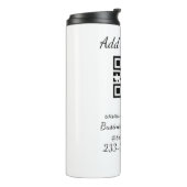 eenvoudige aangepaste QR-code jouw naam toevoegen Thermosbeker (Gedraaid links)