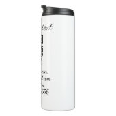 eenvoudige aangepaste QR-code jouw naam toevoegen Thermosbeker (Geroteerd rechts)