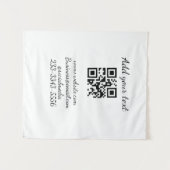 eenvoudige aangepaste QR-code jouw naam toevoegen  Wandkleed (Voorkant (horizontaal))