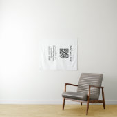 eenvoudige aangepaste QR-code jouw naam toevoegen  Wandkleed (In Situ (horizontaal))