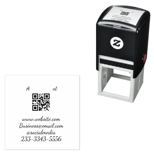 eenvoudige aangepaste QR-code jouw naam toevoegen  Zelfinktende Stempel (In situ)