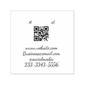 eenvoudige aangepaste QR-code jouw naam toevoegen  Zelfinktende Stempel (Design)