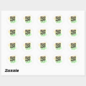 eenvoudige aangepaste QR-code toevoegen jouw namen Ronde Sticker (Vel)