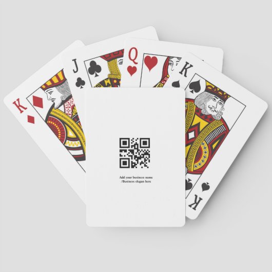 Eenvoudige aangepaste QR-code voeg je naam logo Kl Pokerkaarten (Achterkant)