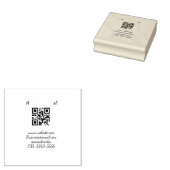 eenvoudige aangepaste QR-code voeg uw naam tekst t Rubberstempel (Gestempeld)