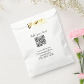 eenvoudige aangepaste QR-code voeg uw naam toe tek Bedankzakje (Gezegeld)