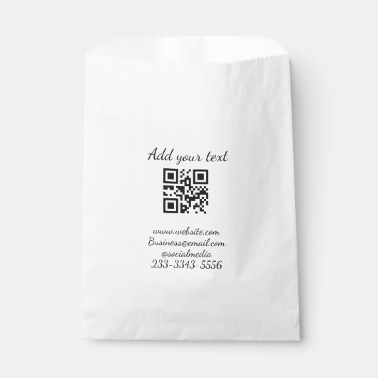 eenvoudige aangepaste QR-code voeg uw naam toe tek Bedankzakje (Voorkant)