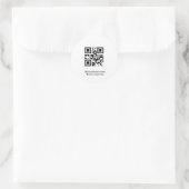 Eenvoudige aangepaste QR-code voegt u logo toe Ronde Sticker (Tas)