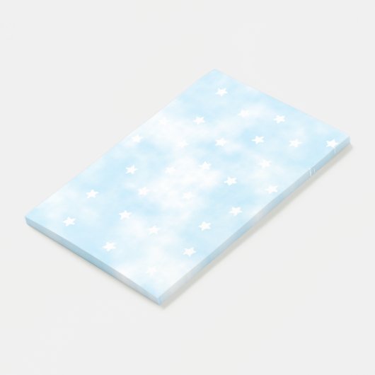 Eenvoudige aangepaste sterren Sky Waterverf Post-it® Notes (Schuin)