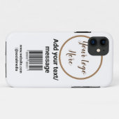 eenvoudige aangepaste streepjescode toevoegen jouw Case-Mate iPhone case (Achterkant (horizontaal))