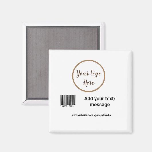 eenvoudige aangepaste streepjescode toevoegen jouw magneet (Voorkant / Achterkant)