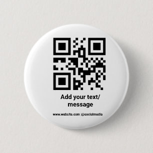 eenvoudige aangepaste streepjescode toevoegen jouw ronde button 5,7 cm