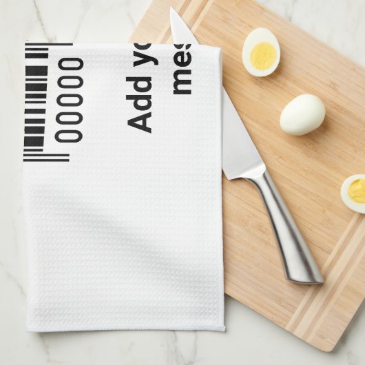 eenvoudige aangepaste streepjescode toevoegen jouw theedoek (Quarter Fold)