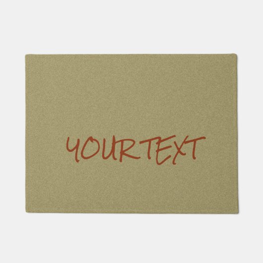 Eenvoudige aangepaste tekst en kleur deurmat (Voorkant)
