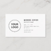 Eenvoudige aangepaste tekstlogo visitekaartje (Voorkant)