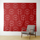 Eenvoudige aangepaste witte logo stap- en herhaalr wandkleed (In Situ (horizontaal))