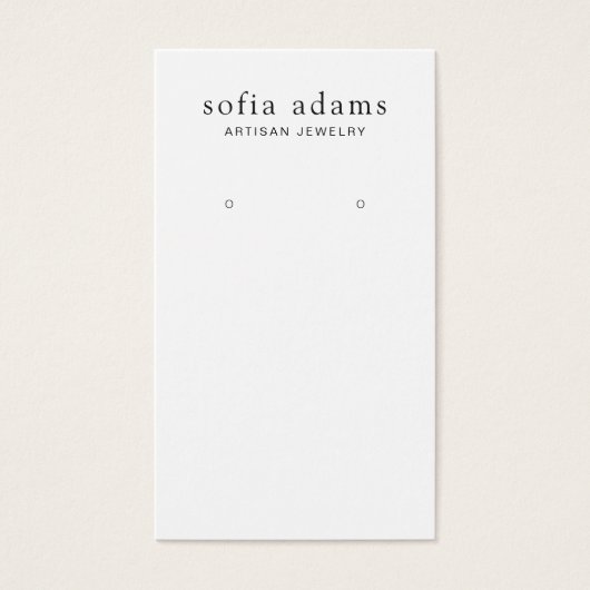 Eenvoudige, aangepaste zwarte en witte draagtas visitekaartje (Voorkant)