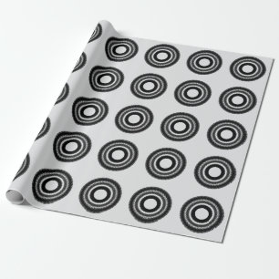 eenvoudige aangepaste ZWARTE mandala monogram voeg Cadeaupapier