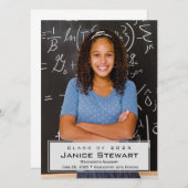 Eenvoudige aankondiging van Afstuderen foto's (Voorkant / Achterkant)