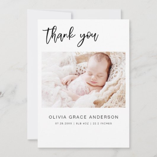 Eenvoudige aankondiging van Baby Foto Collage Mode (Voorkant)