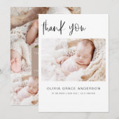 Eenvoudige aankondiging van Baby Foto Collage Mode (Voorkant / Achterkant)