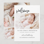 Eenvoudige aankondiging van Baby Foto Collage Mode (Voorkant / Achterkant)