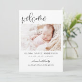 Eenvoudige aankondiging van Baby Foto Collage Mode (Staand voorkant)