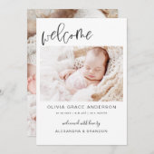 Eenvoudige aankondiging van Baby Foto Collage Mode (Voorkant / Achterkant)