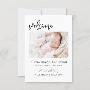 Eenvoudige aankondiging van Baby Foto Collage Mode