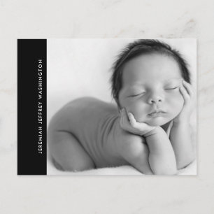 Eenvoudige aankondiging van de B/W-Baby-geboorte (